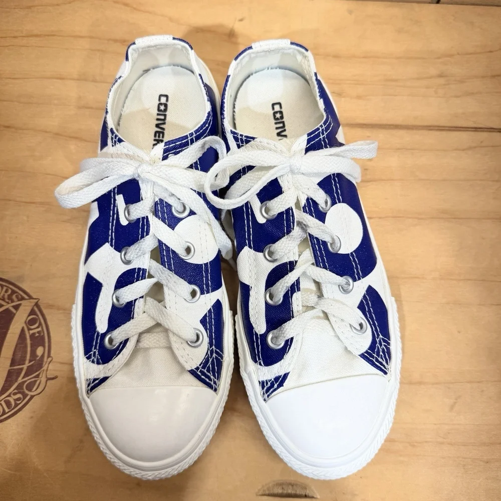 CONVERSE ALL STAR Screen Print Low Top Shoes Spell Out Youth‎ Size 3